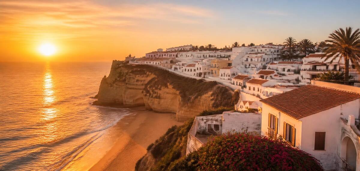 Zonsondergang aan de Algarve